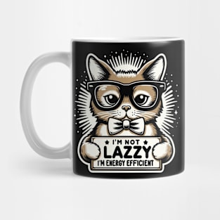 Nerdy Cat with Humorous Sign Mug